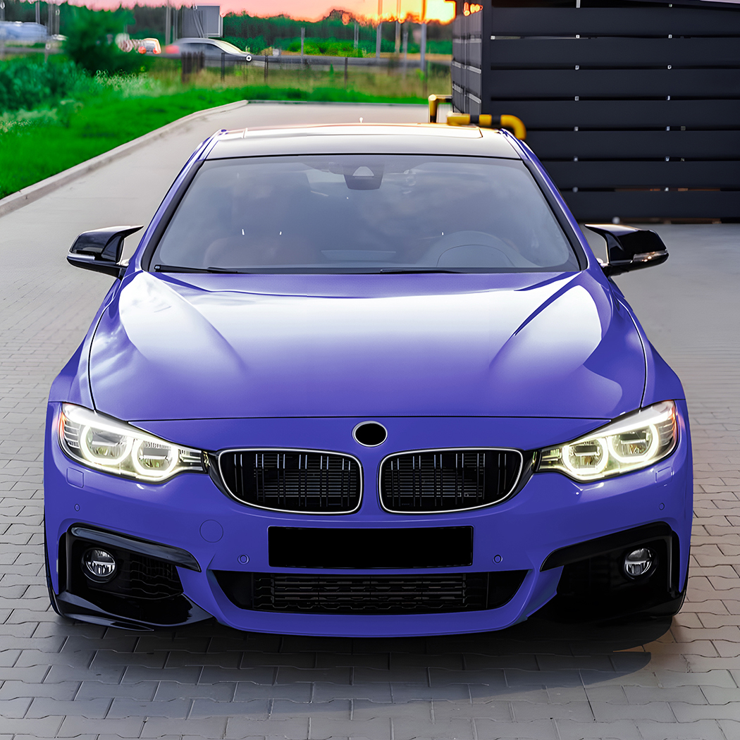 AMP-Z Front Bumper Grille Grill With Lights Black For BMW 4 Series F32 F33 F36 2014-2020