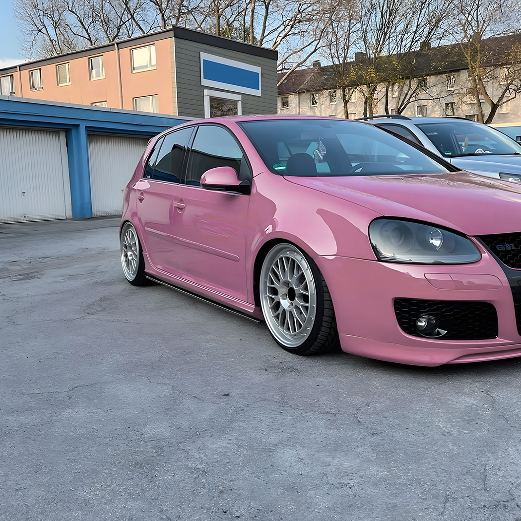 AMP-Z Side Skirt Rocker Panel Splitter Lip For VW Volkswagen Golf MK5 GTI R32