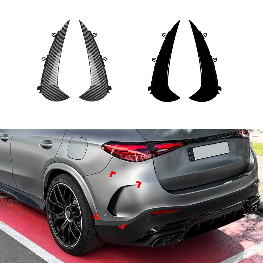 Rear Bumper Fins Spoiler Canards For Mercedes Benz GLC Class X254 AMG Line 2023+