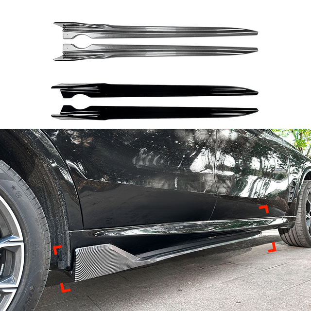 AMP-Z Side Skirt Rocker Panel Lip Lip لـ BMW X5 G05 2019+