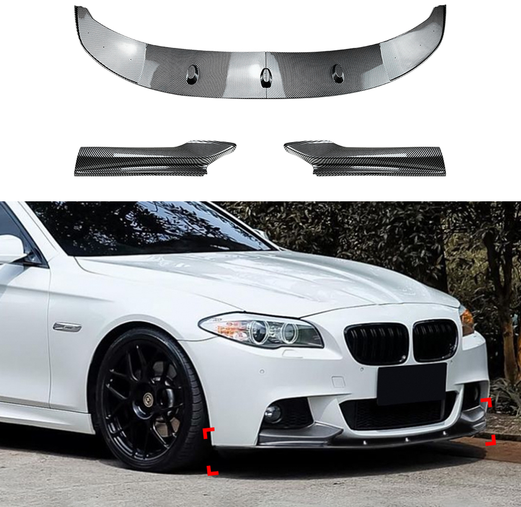 AMP-Z Front Bumper Lip Spiltter For BMW 5 Series F10 F11 M Sport 2011-2017