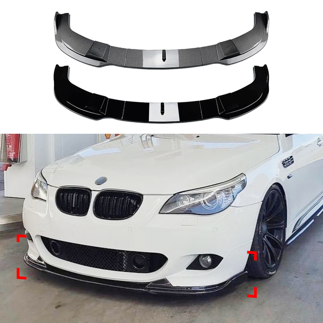 AMP-Z Front Bumper Lip Spiltter For BMW 5 Series E60 E61 MT 2005-2010