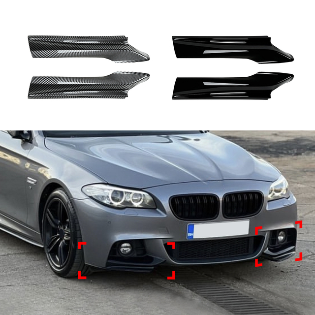 AMP-Z Front Side Splitter Sticker For BMW 5 Series F10 F11 M Sport 2011-2017