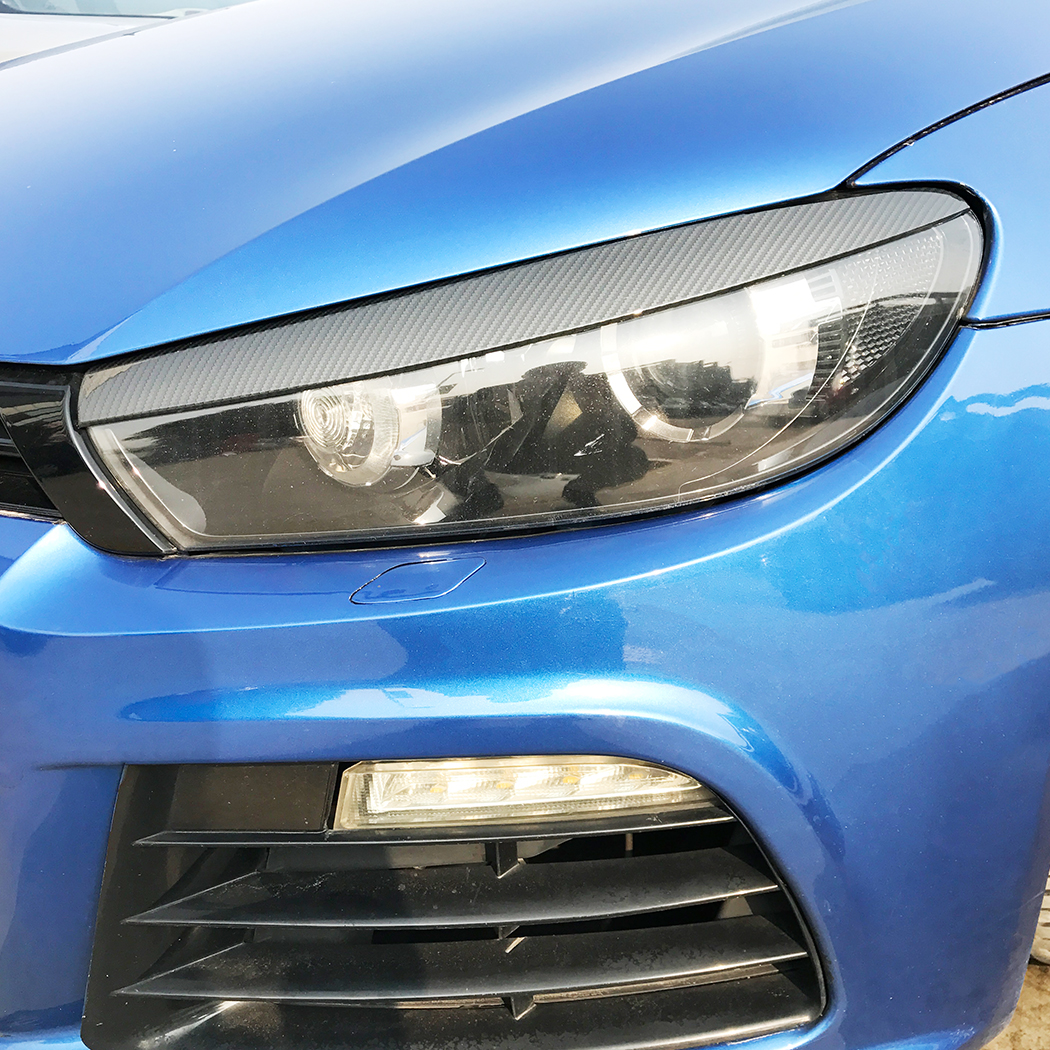 AMP-Z Headlight Eyebrows Eyelids Sticker For VW Volkswagen Scirocco MK3 2009-2017