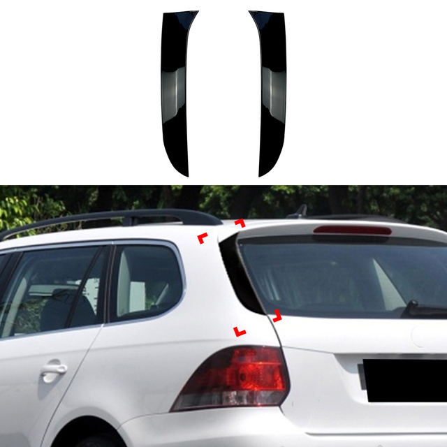 AMP-Z Rear Roof Wing Side Spoiler For VW Volkswagen Golf MK6 Variant 2009-2012