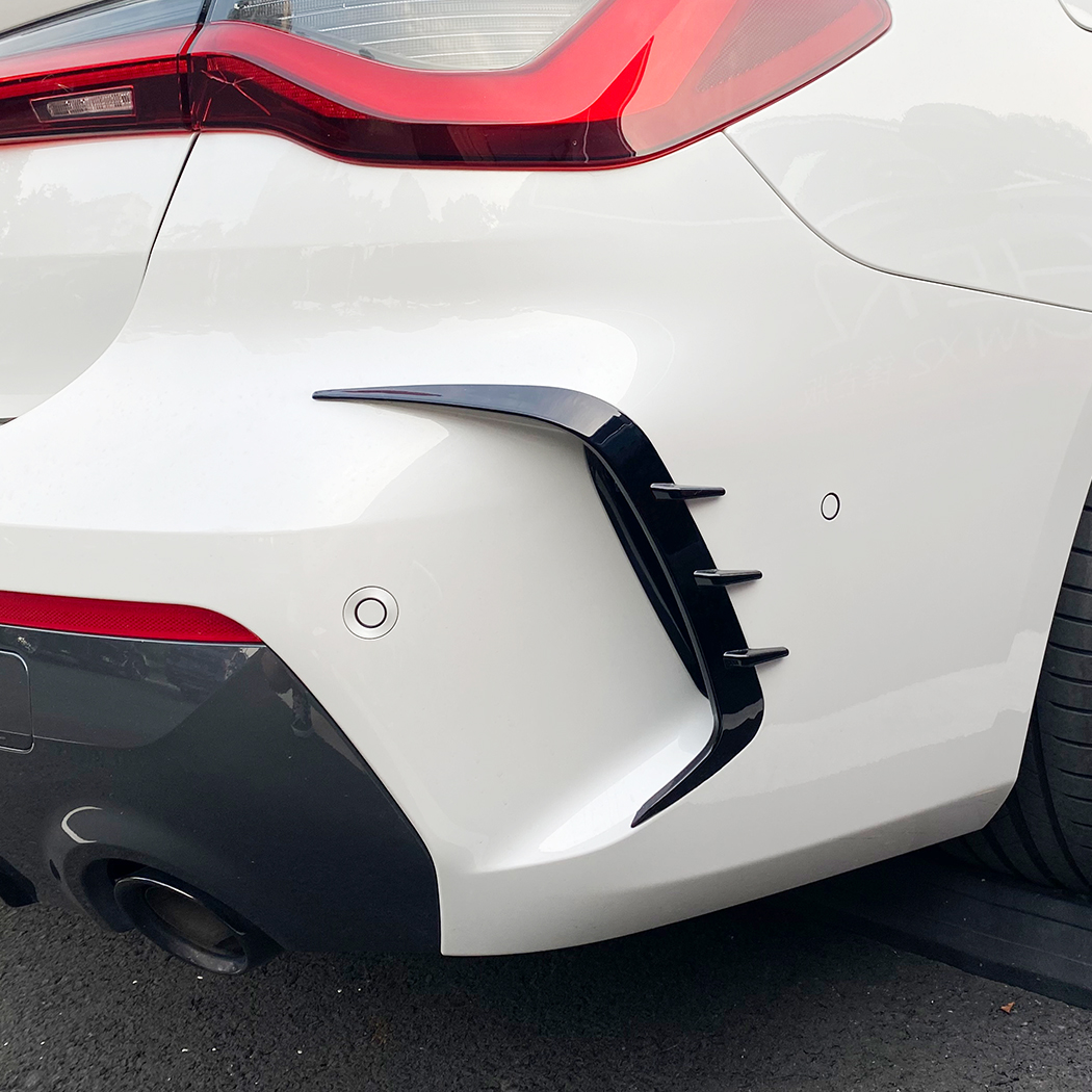 AMP-Z Rear Bumper Fins Spoiler Canards For BMW 4 Series G22 G23 M Sport 2020+