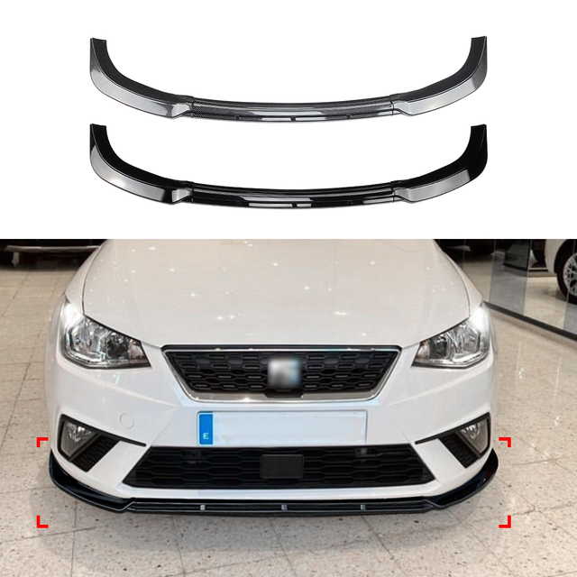 AMP-Z الأمامي الشفاه الشفاه spiltter لـ Seat ibiza MK5 Standard/FR 2018+