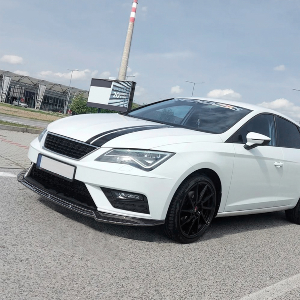 AMP-Z Front Bumper Lip Spiltter For Seat Leon MK3.5 Standard 2017-2019