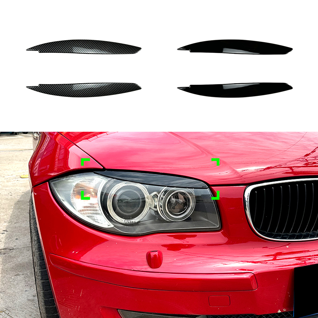 AMP-Z Headlight Eyebrows Eyelids Sticker For BMW 1 Series E81 E82 E87 E88 2006-2013