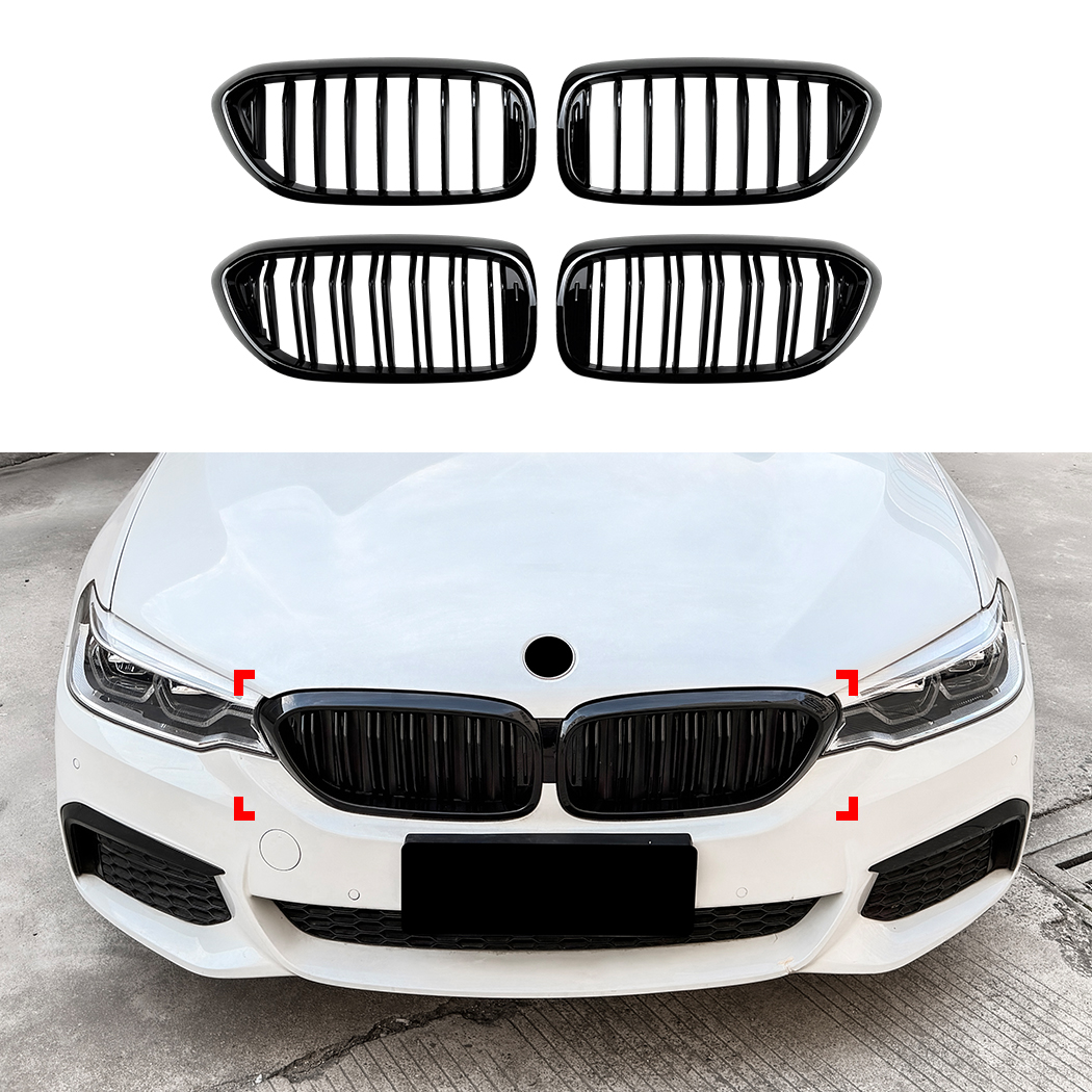 AMP-Z Front Bumper Grille Grill For BMW 5 Series G30 G31 Pre-facelift 2017-2020