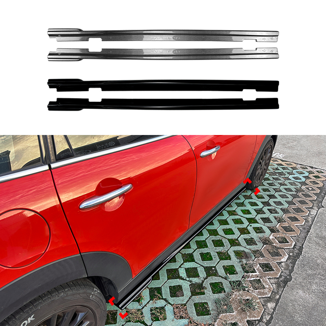 AMP-Z Side Skirt Rocker Panel Splitter Lip For BMW Mini Cooper F55 4-Doors Standard 2014-2024