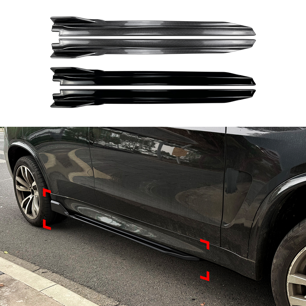 AMP-Z Side Skirt Rocker Panel Splitter Lip For BMW X5 F15 M Sport 2014-2018
