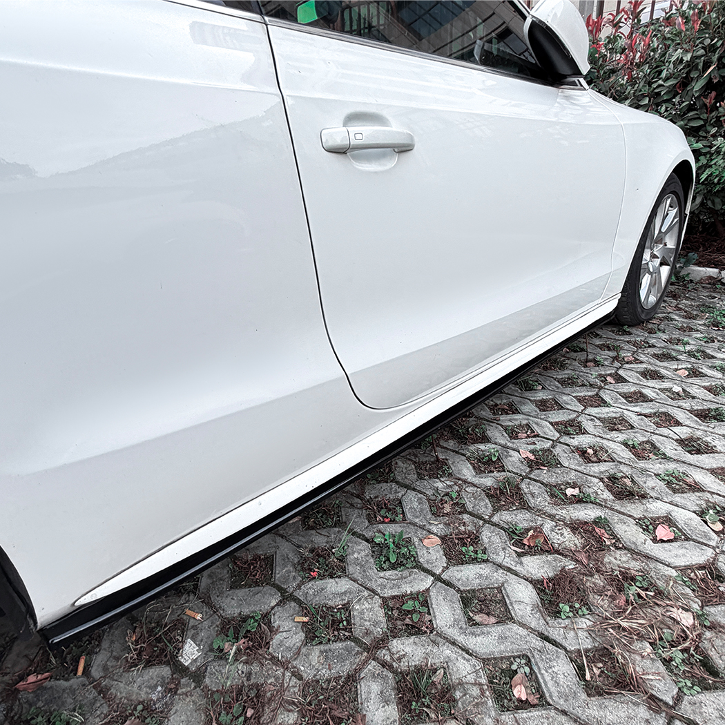 AMP-Z Side Skirt Rocker Panel Splitter Lip For Audi A5 8T Coupe 2-Doors 2007-2016