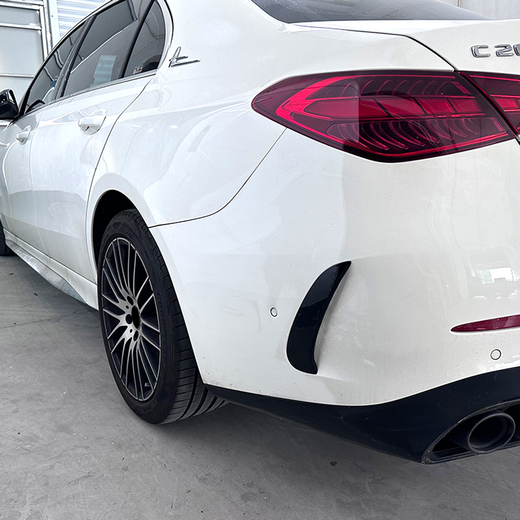 AMP-Z Rear Bumper Fins Spoiler Canards For Mercedes Benz C Class W206 S206 AMG Line 2022+