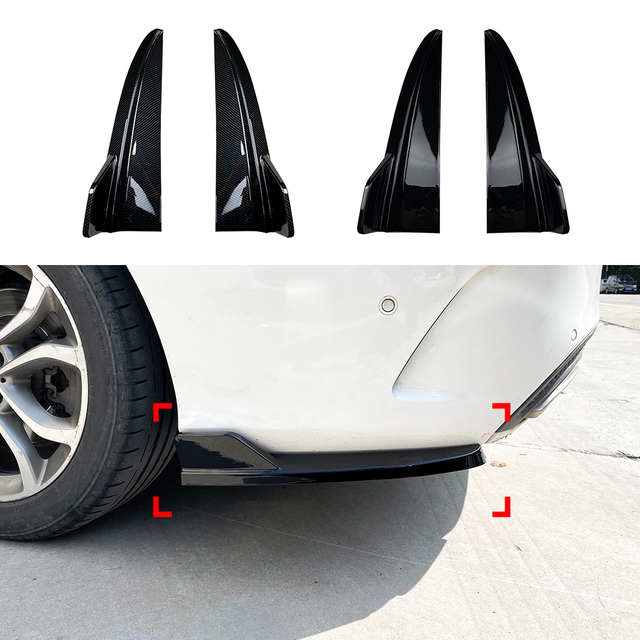 AMP-Z Rear Side Splitter Sticker For Mercedes Benz W205 Sedan 2015-2021