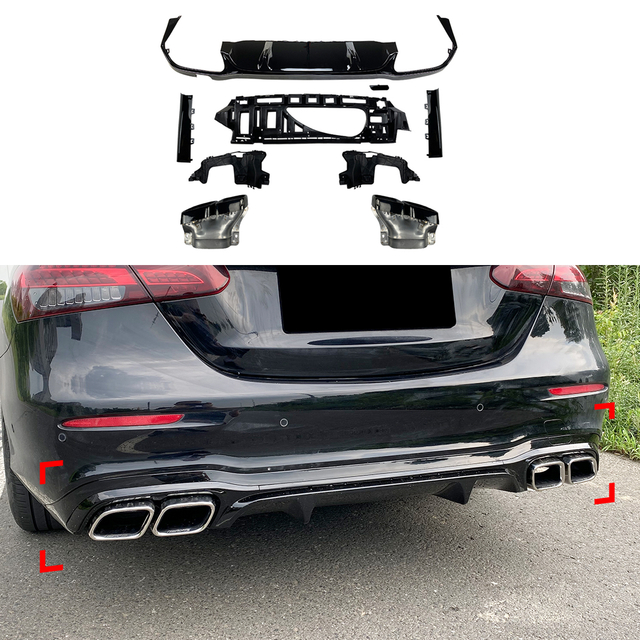 AMP-Z Leat Pumper Spoiler Lip لـ Mercedes Benz E Class W213