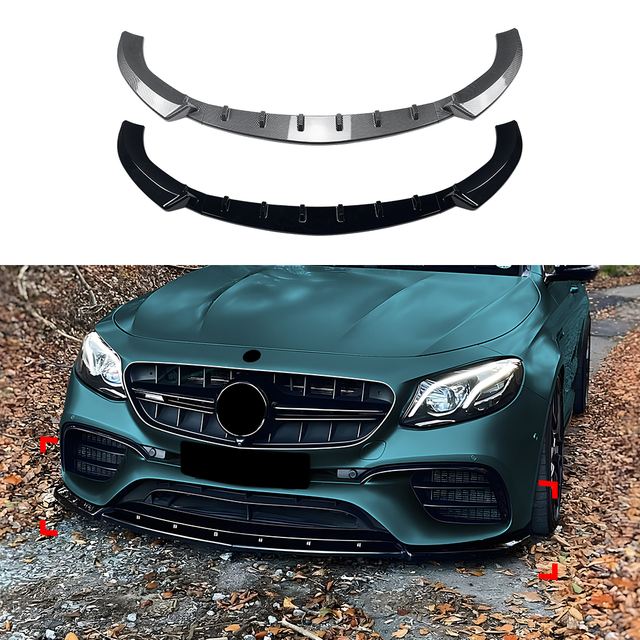 AMP-Z الأمامي الشفاه الشفاه spiltter لـ Mercedes Benz E Class E63 AMG 2016-2020