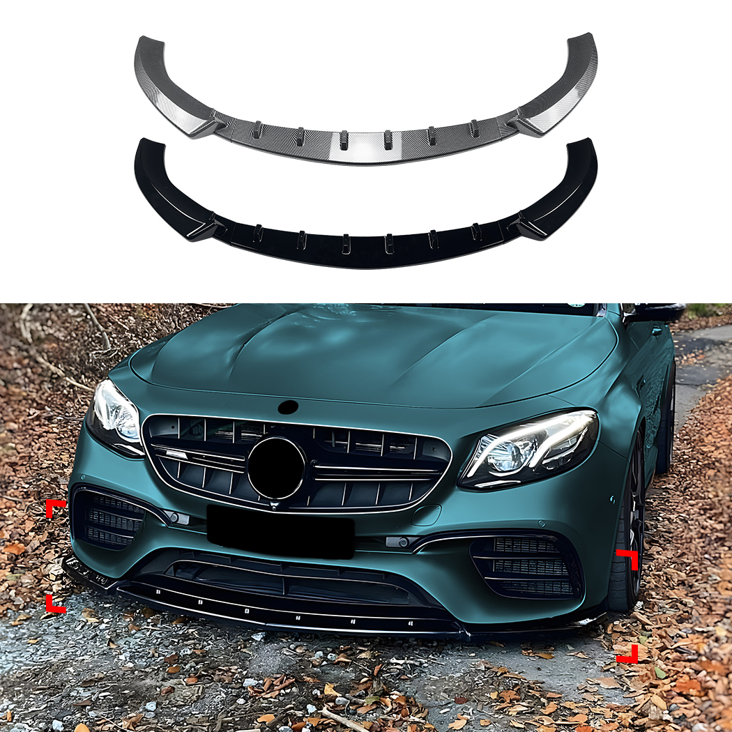 AMP-Z Front Bumper Lip Spiltter For Mercedes Benz E Class W213 E63 AMG 2016-2020