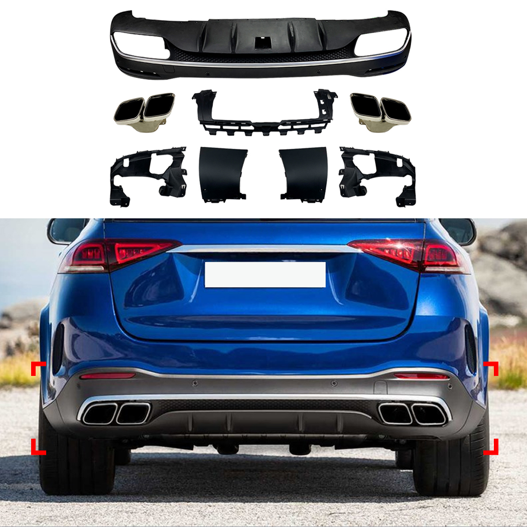 AMP-Z Rear Bumper Spoiler Lip For Mercedes Benz GLE Class W167 X167 AMG-Line 2019+