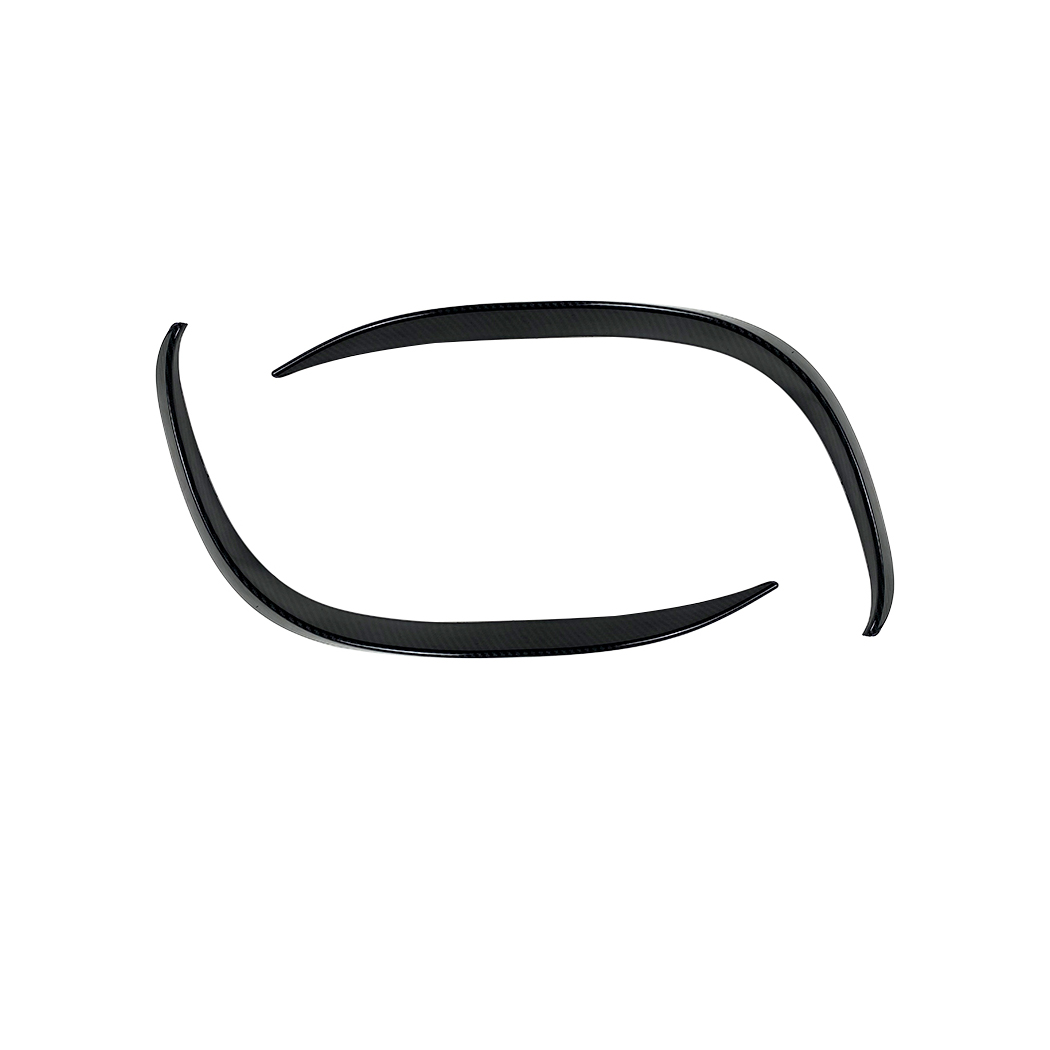 AMP-Z Front Bumper Fins Spoiler Canards For Mercedes Benz C Class W205 C205 S205 AMG-Line 2019-2021