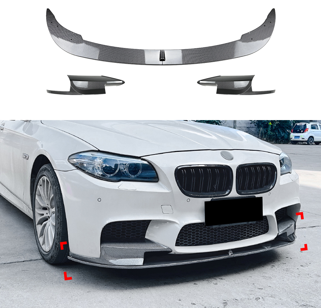AMP-Z Front Bumper Lip Spiltter For BMW 5 Series F10 F11 M5 2011-2017