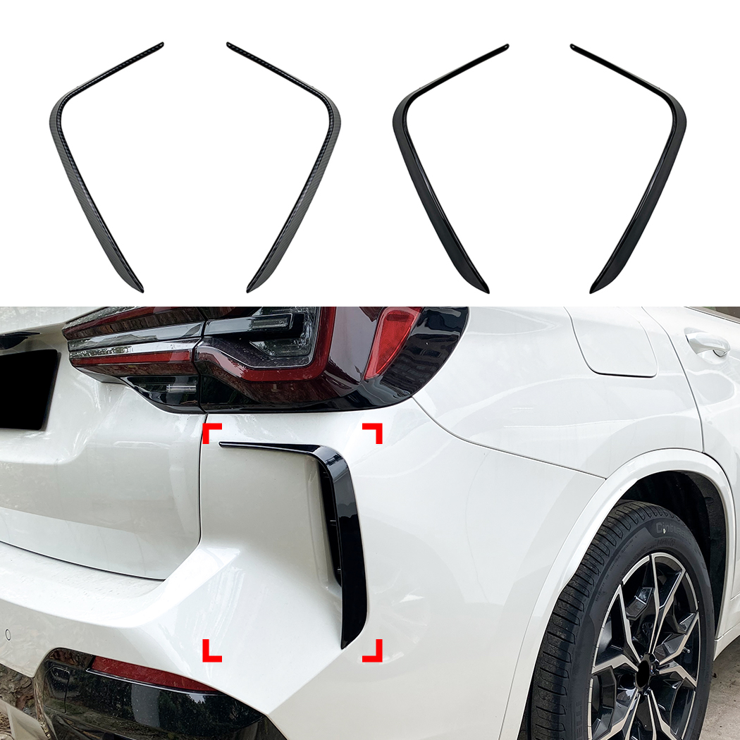 AMP-Z Rear Bumper Fins Spoiler Canards For BMW X3 G01 LCI M Pack 2022+