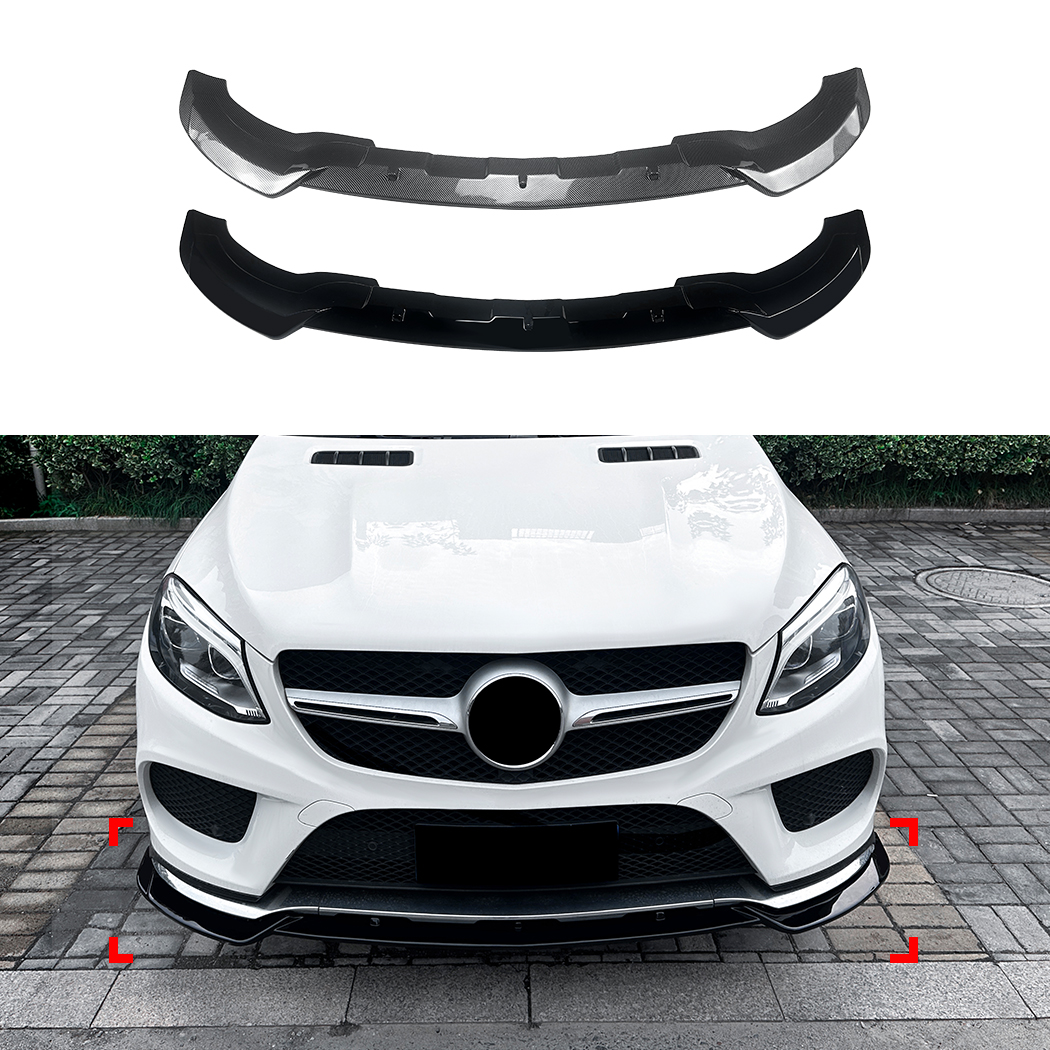 AMP-Z Front Bumper Lip Spiltter For Mercedes Benz GLE Class W166 C292 AMG Line 2015-2018