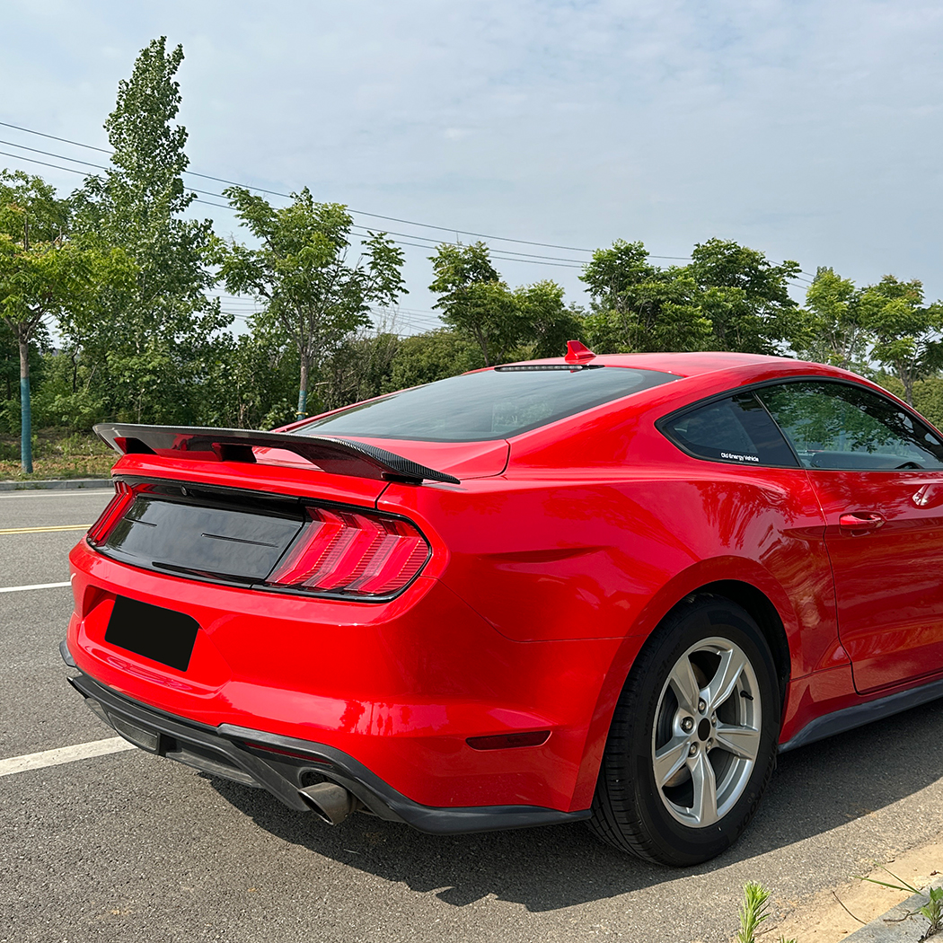 AMP-Z Rear Wing Spoiler Black For Ford Mustang MK6 2015-2022
