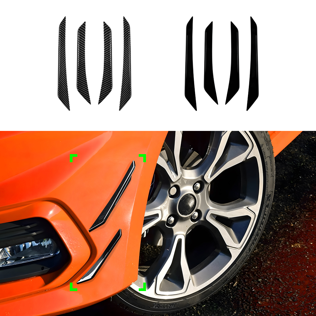 AMP-Z Front Bumper Fins Spoiler Canards For Ford Fiesta MK8 ST Line 2017-2020