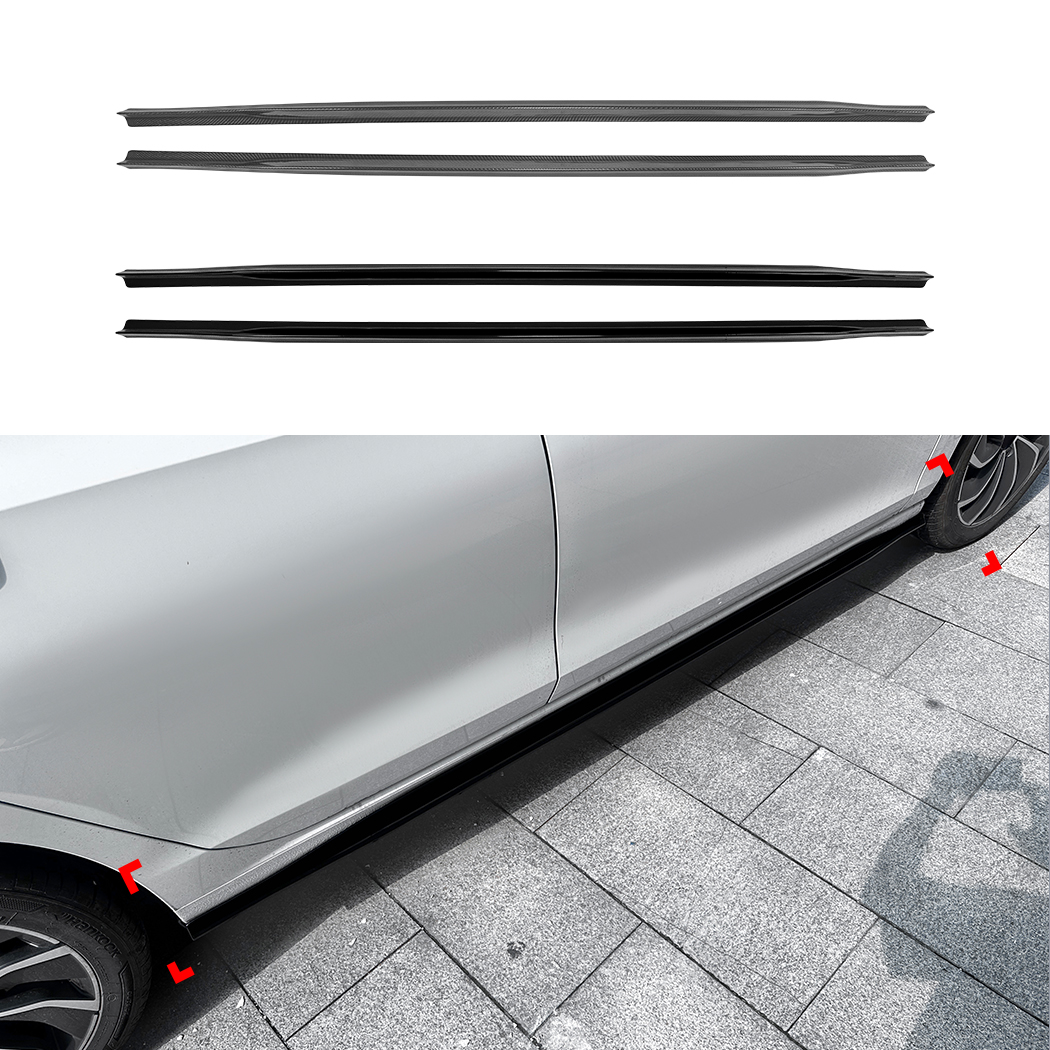 AMP-Z Side Skirt Rocker Panel Splitter Lip For VW Volkswagen Golf MK8 8.5 GTI Rline 2020+