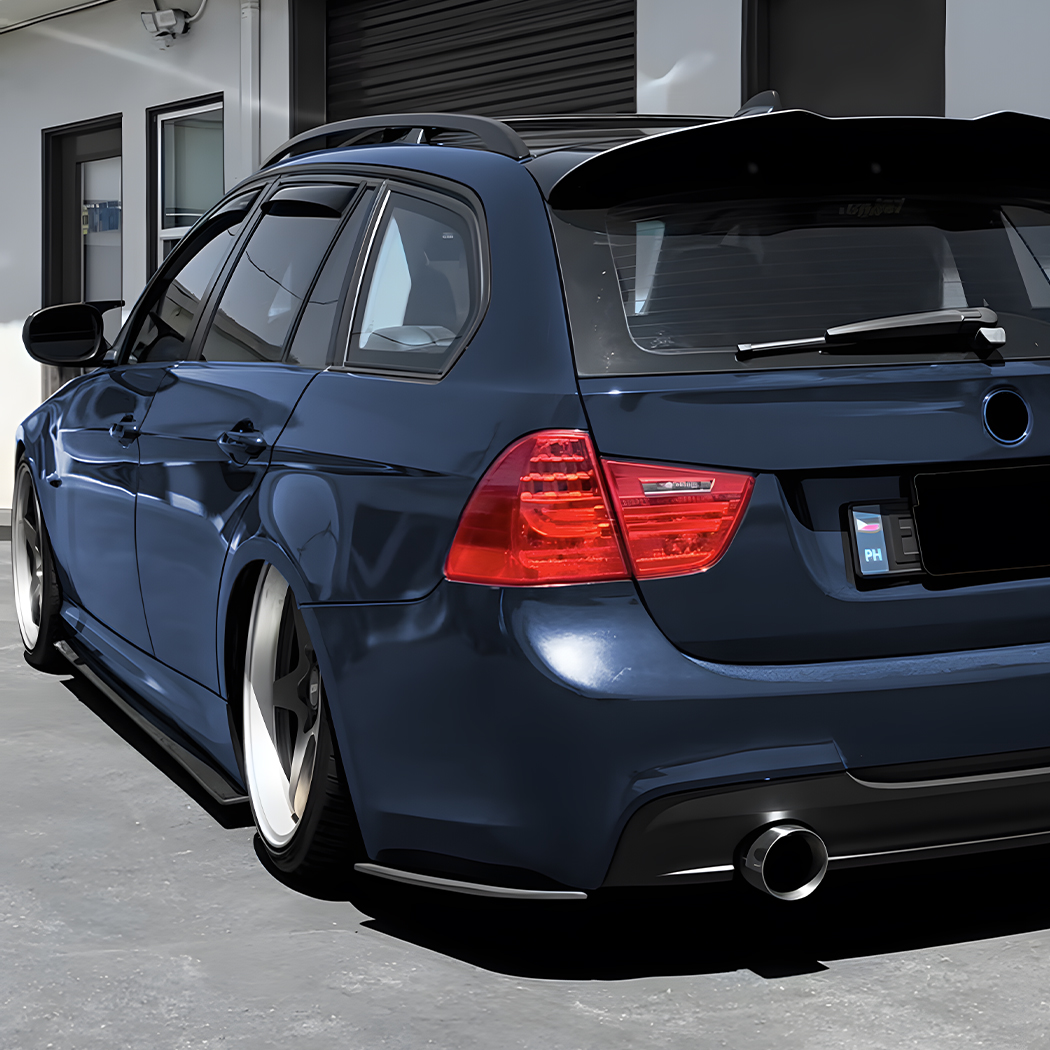 AMP-Z Side Skirt Rocker Panel Splitter Lip For BMW 3 Series E90 E91 M Sport 2005-2012