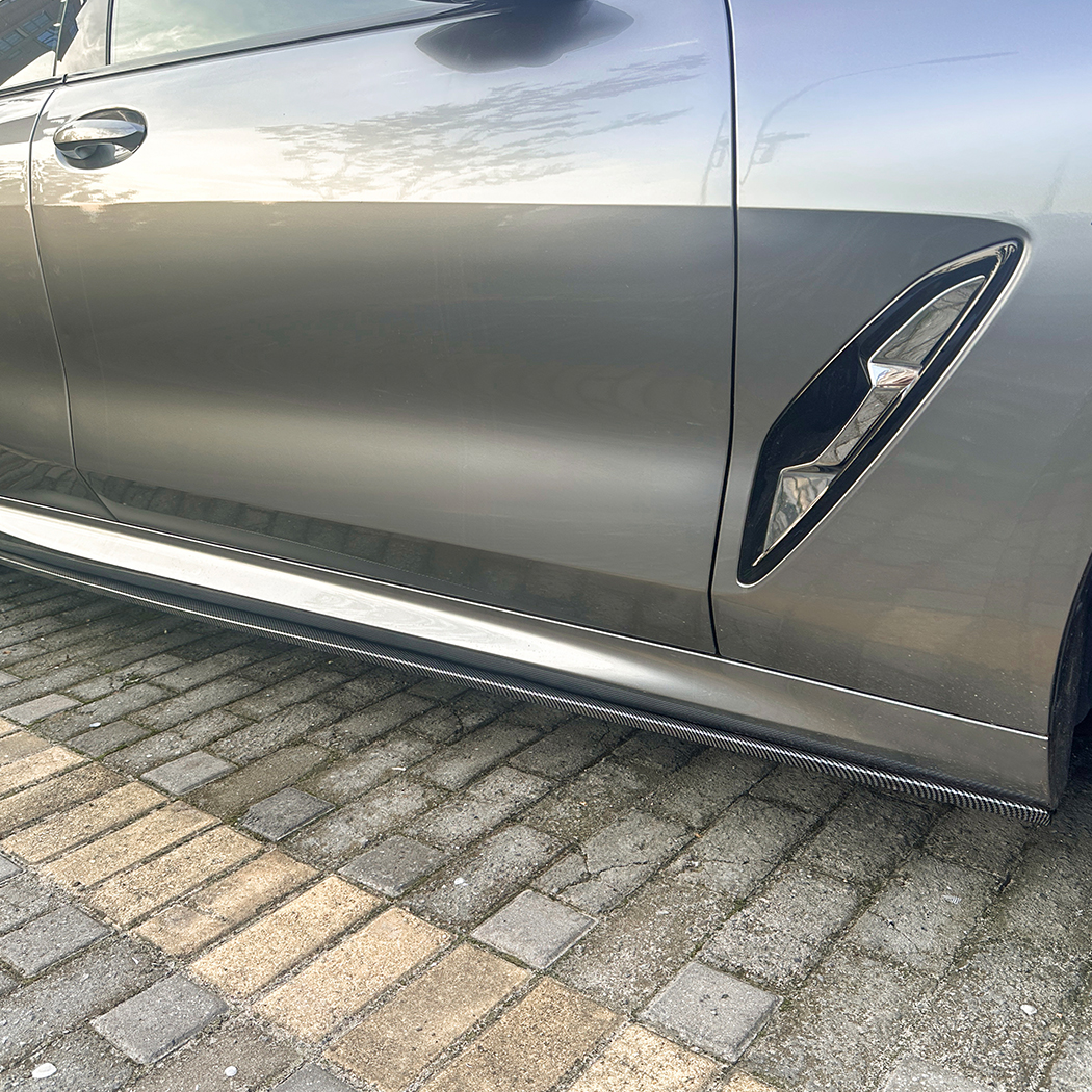 AMP-Z Side Skirt Rocker Panel Splitter Lip For BMW 8 Series G16 Gran Coupe M Sport 2019+