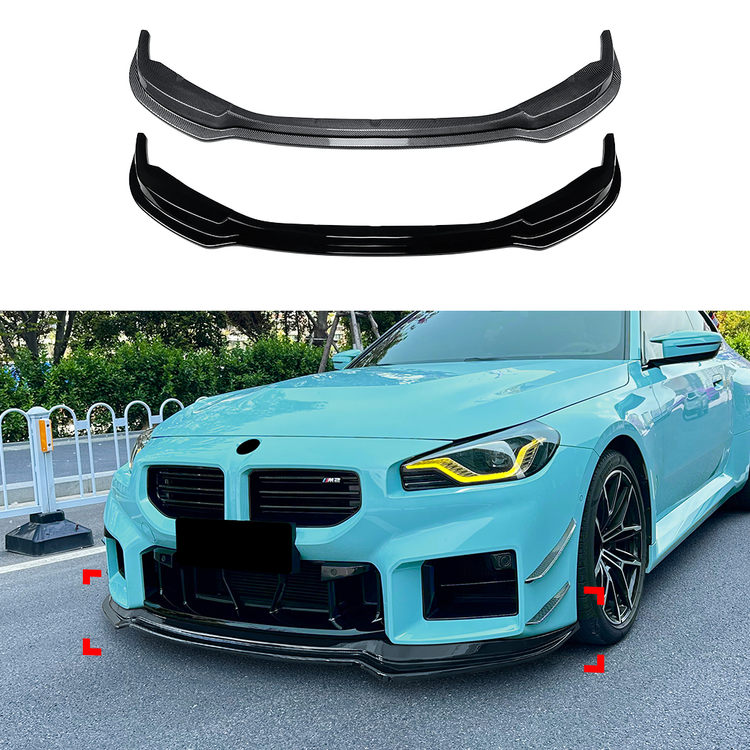 AMP-Z Front Bumper Lip Spiltter Carbon Black For BMW 2 Series M2 G87 2023+