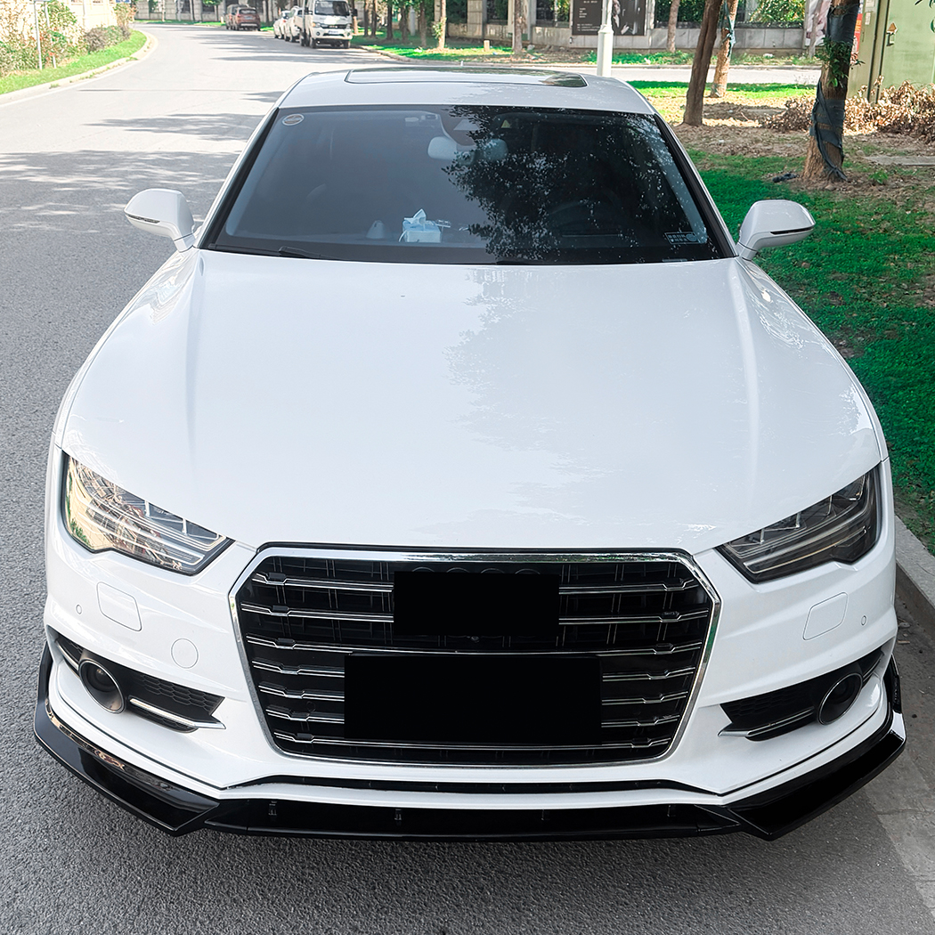AMP-Z Front Bumper Lip Splitter For Audi A7 S7 C7 Facelift Sline 2015-2018