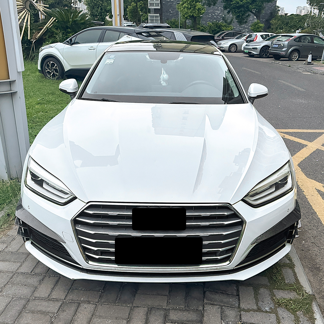 AMP-Z Front Bumper Fins Spoiler Canards For Audi A5 S5 F5 Sline 2017-2020