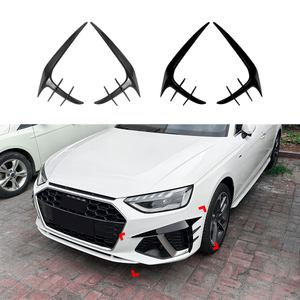 AMP-Z Front Bumper Fins Spoiler Canards For Audi A4 B9.5 Sline 2020-2024