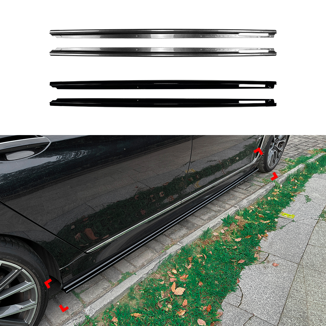 AMP-Z Side Skirt Rocker Panel Splitter Lip For BMW 7 Series G12 2016-2022