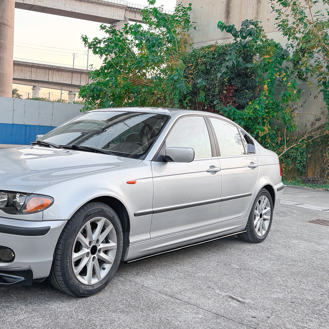 AMP-Z Side Skirt Rocker Panel Splitter Lip For BMW 3 Series E46 M Sport 4-Doors 1998-2005