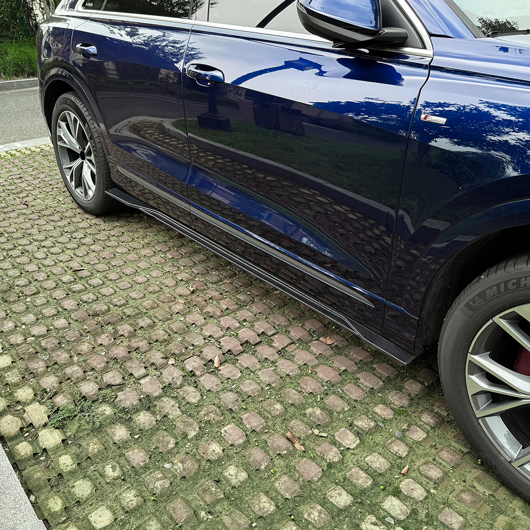 AMP-Z Side Skirt Rocker Panel Splitter Lip For Audi Q8 SQ8 2019+