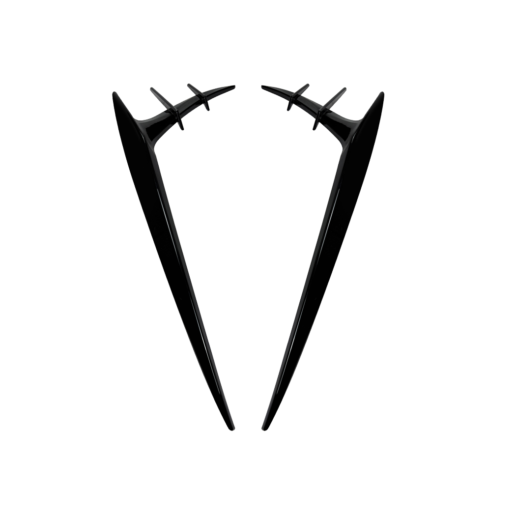 AMP-Z Front Bumper Fins Spoiler Canards For Audi A7 S7 C7 facelift Sline 2015-2018