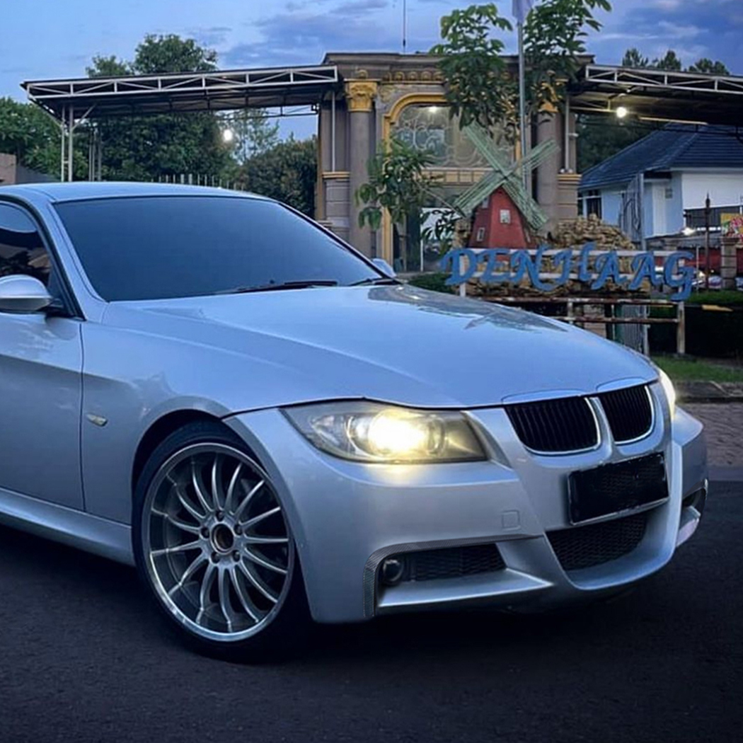 AMP-Z Front Bumper Fins Spoiler Canards For BMW 3 Series E90 Pre-facelift M-Tech 2005-2008