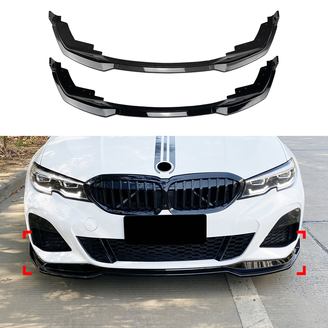AMP-Z Front Bumper Lip Spiltter For BMW 3 Series G20 M Pack Pre-facelift 2019-2022