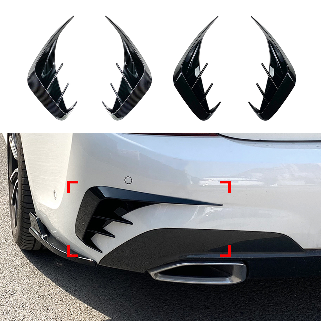 AMP-Z Rear Bumper Fins Spoiler Canards For BMW 3 Series G20 2019-2022