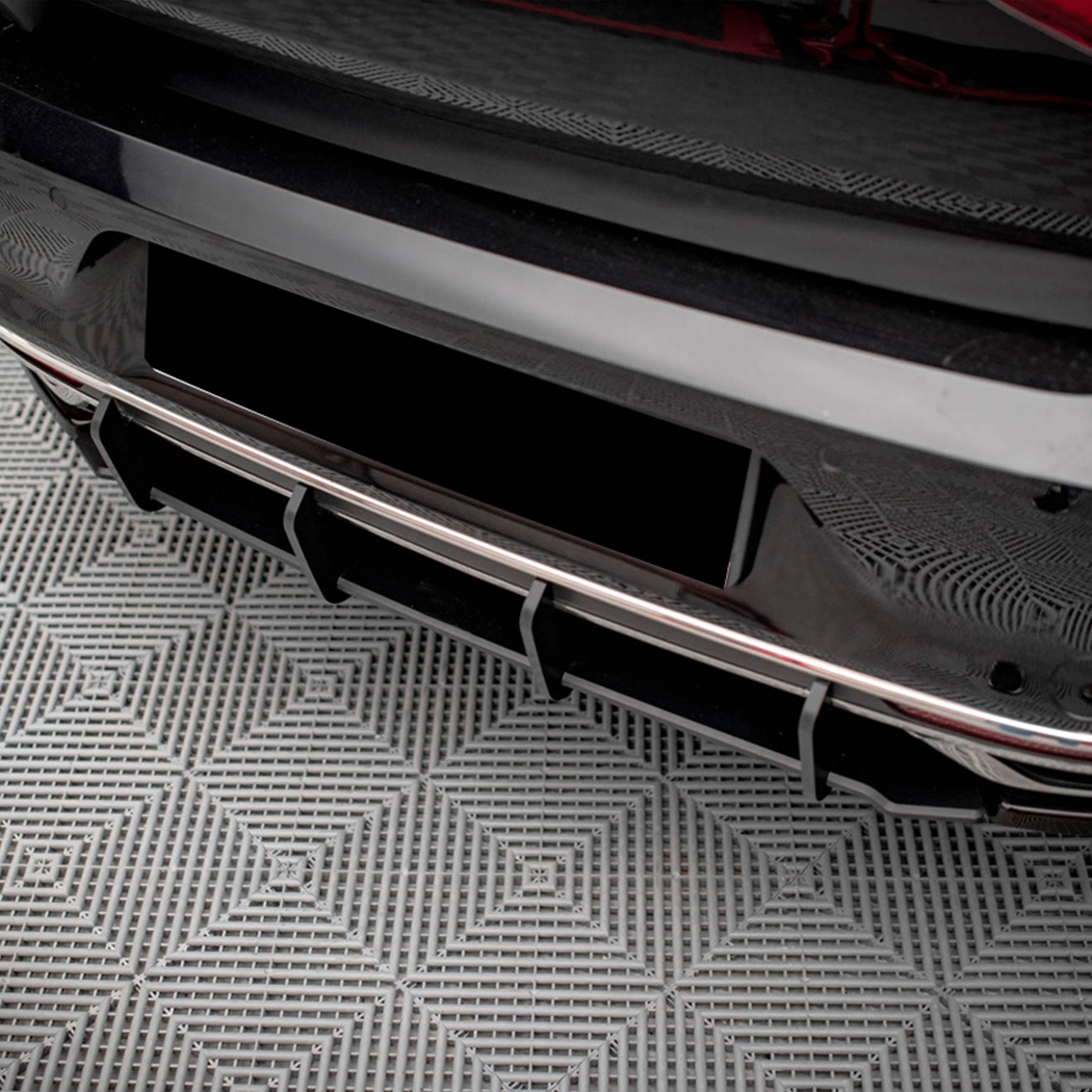 AMP-Z Rear Bumper Short Spoiler Diffuser Valance Lip For Volkswagen VW Passat B8.5 2020+