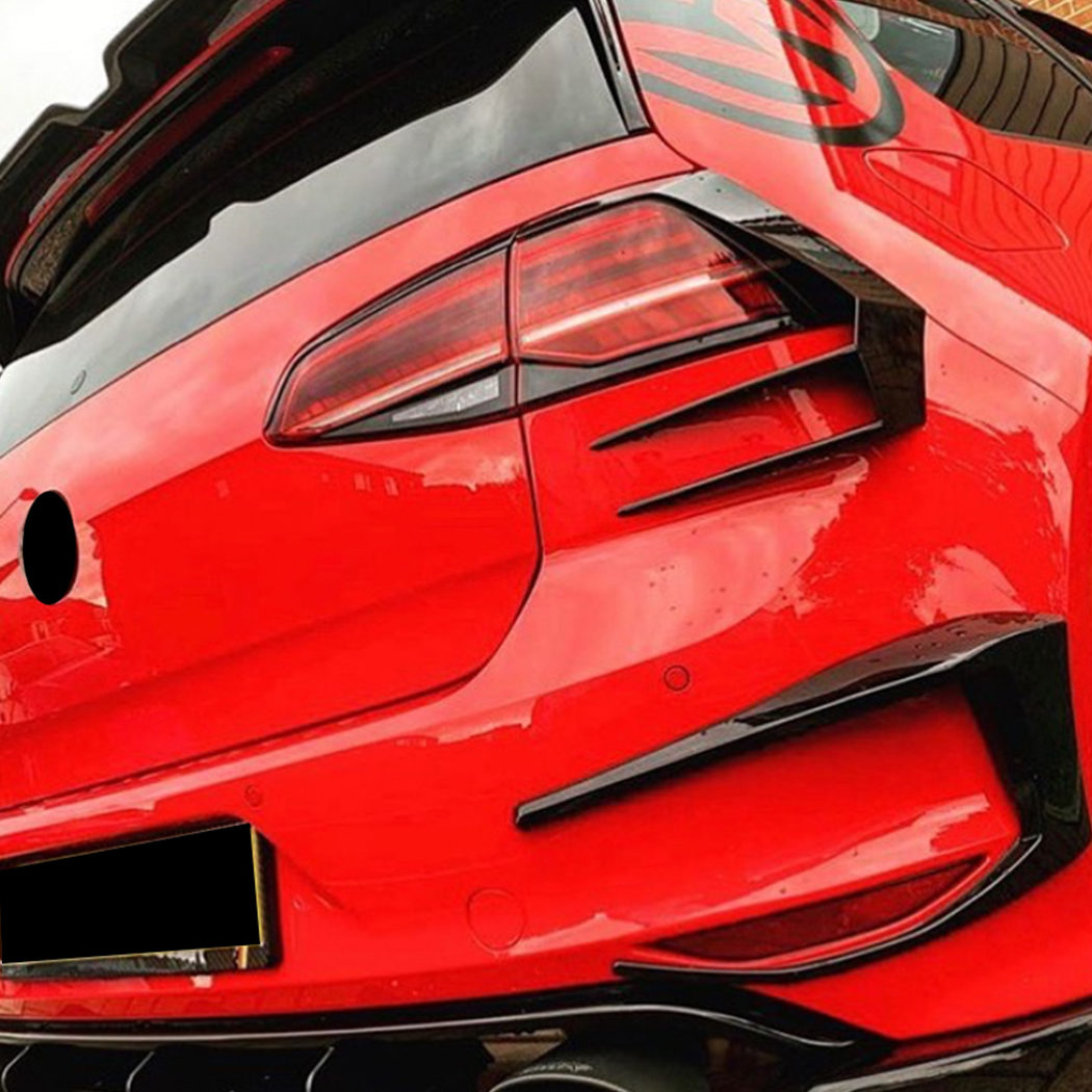 AMP-Z Rear Light Bumper Fins Spoiler Canards For VW Volkswagen Golf MK7 2013-2016