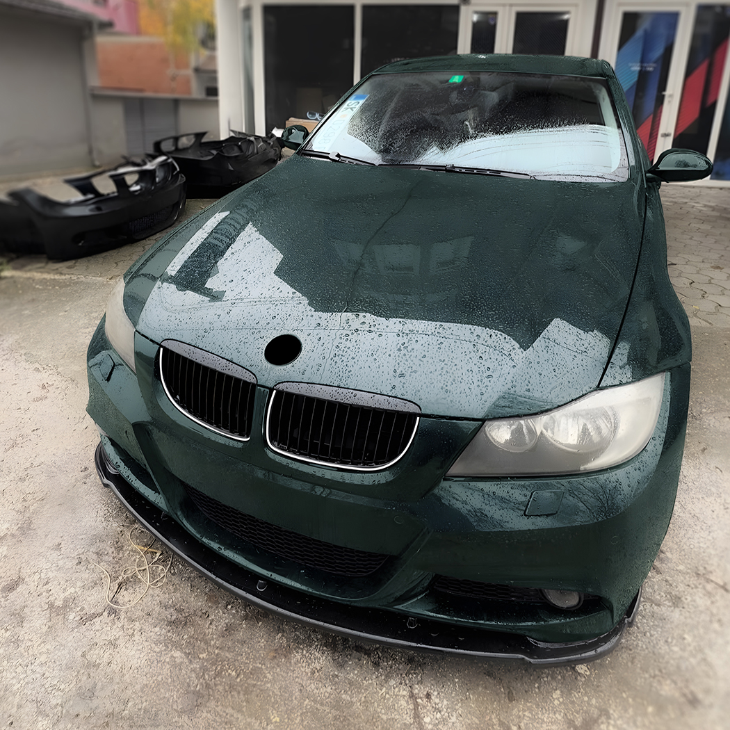 AMP-Z Front Bumper Grille Grill With Lights For BMW 3 Series E90 E91 Pre-facelift 2005-2008