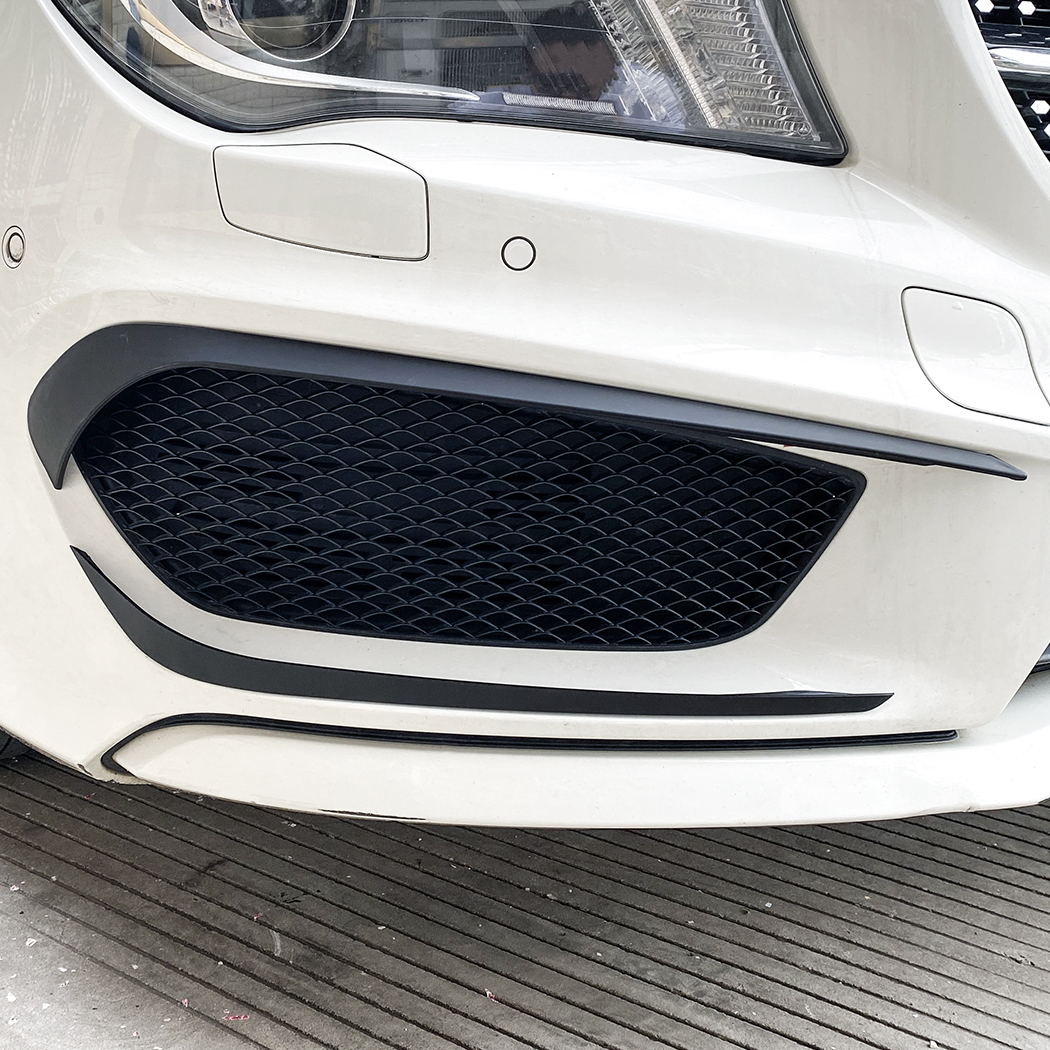 AMP-Z Front Bumper Fins Spoiler Canards For Mercedes Benz CLA Class C117 X117 Pre-Facelit 2013-2015