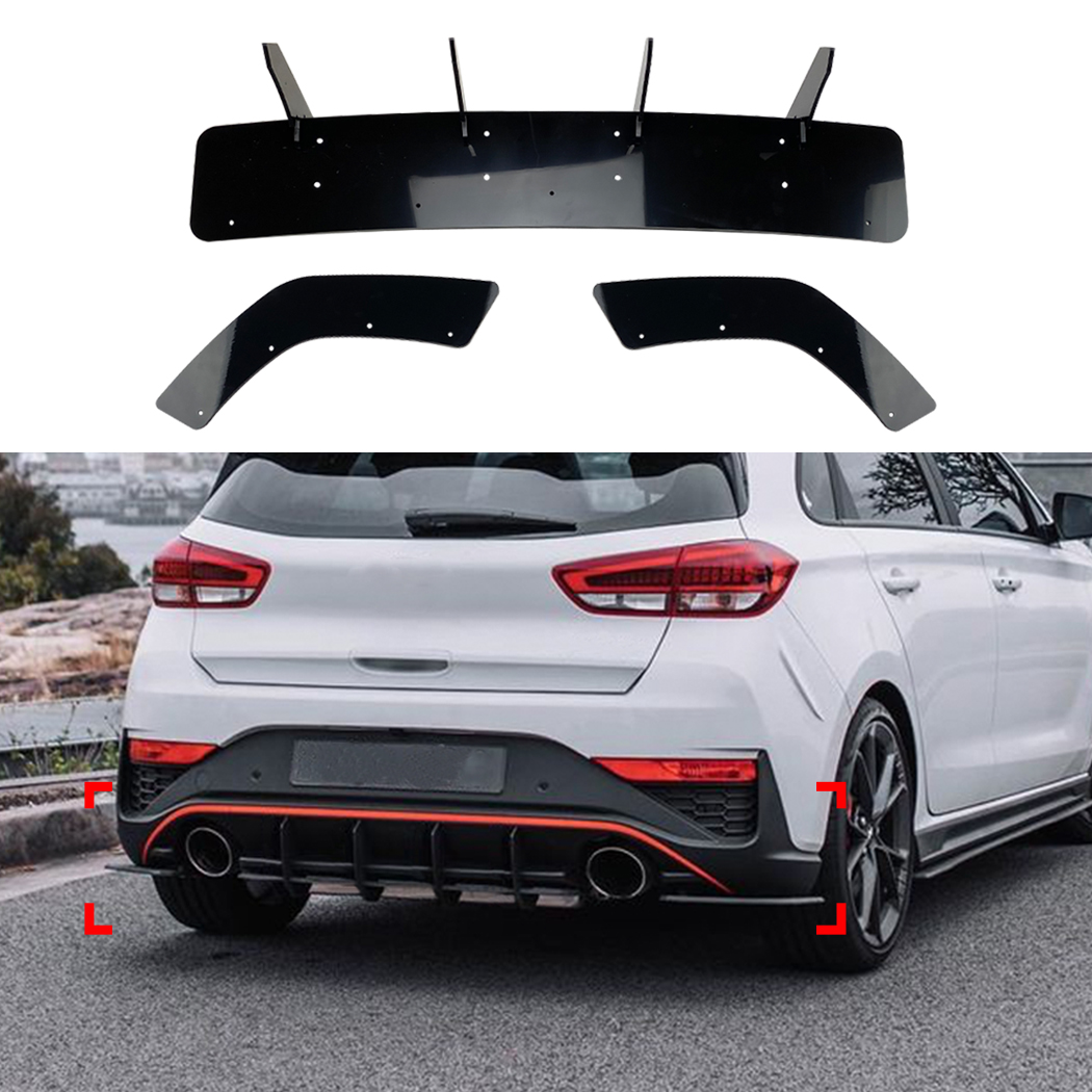 AMP-Z Rear Bumper Spoiler Diffuser Valance Lip For Hyundai I30N Facelift 2020+