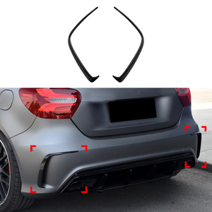 AMP-Z Rear Bumper Fins Spoiler Canards For Mercedes Benz A Class W176 2013-2018