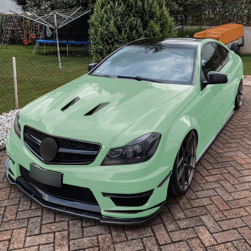 AMP-Z Front Bumper Lip Spiltter For Mercedes Benz C Class W204 Facelift C63 AMG 2011-2024